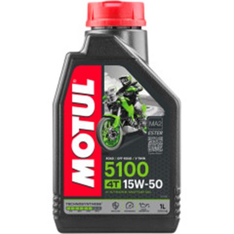 Motul 5100 / 15W-50 Synthetic Blend 4T Engine Oil - 1 Liters