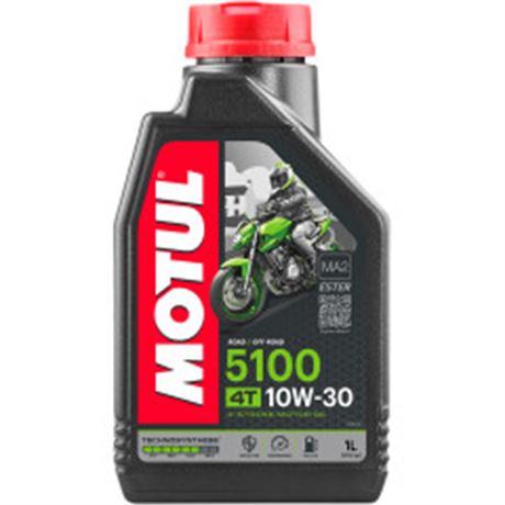 Motul 5100 / 10W-30 Synthetic Blend 4T Engine Oil - 1 Liters