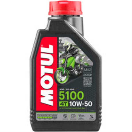Motul 5100 / 10W-50 Synthetic Blend 4T Engine Oil - 1 Liters