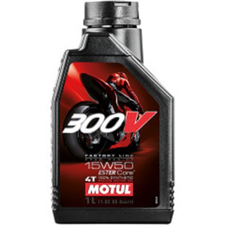 Motul 300V / 15W-50 Factory Line Road Racing Synthetic 4T Engine Oil - 1 Liter