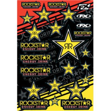Rockstar Decal Sheet - Reflective Gold
