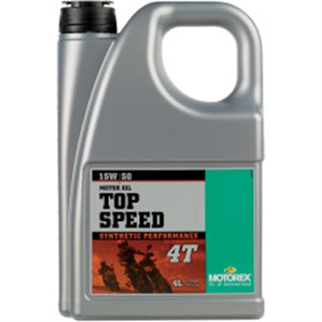 MotoRex 15W50 Top Speed Synthetic 4T Engine Oil - 4 Liters