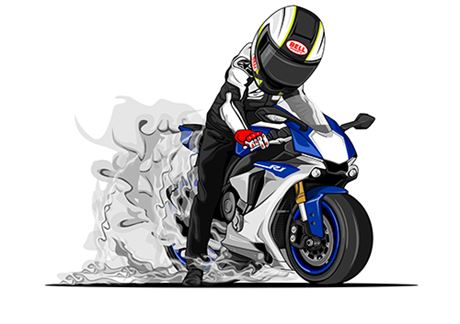 Yamaha R1 Burnout