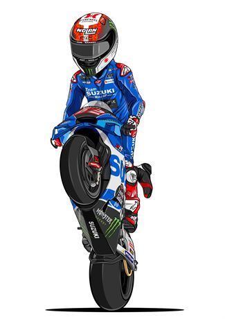 Alex Rins Wheelie