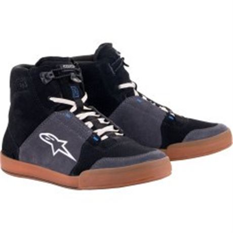 Alpinestars Chrome Shoes - Black/Asphalt/Gum Blue