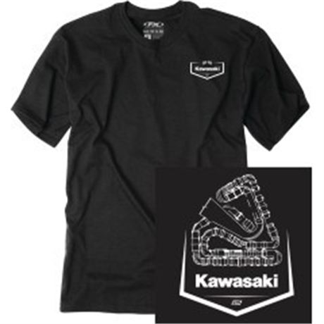 Kawasaki Track T-Shirt - Black - XLarge