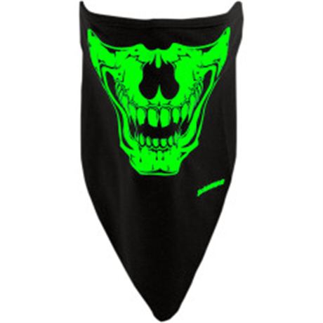 Glow in the Dark Skull Stretch Half-Face Mask