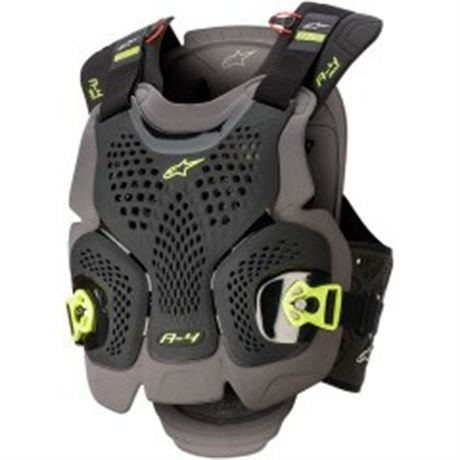 A-4 Max Chest Guard - Black/Anthracite/Yellow Fluo - Medium/Large