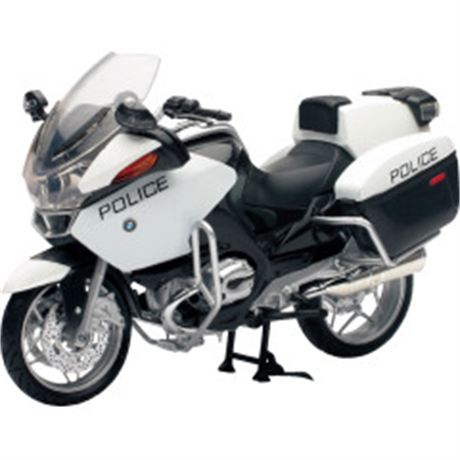 BMW R1200RT-P Police Bike - 1:12 Scale - Black/White