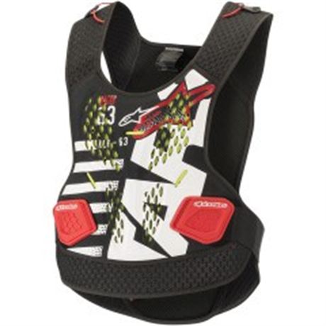 Alpinestars Sequence Chest Guard - Black/White/Red - Medium/Large