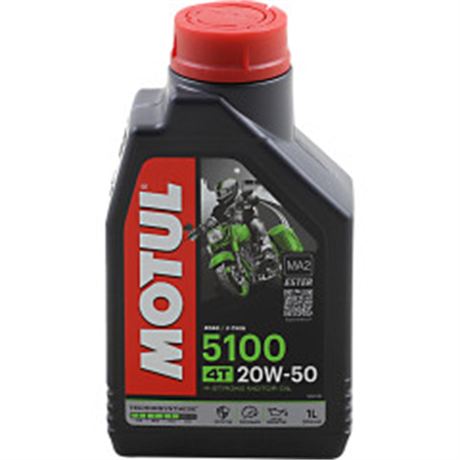 Motul 5100 / 20W-50 Synthetic Blend 4T Engine Oil - 1 Liters