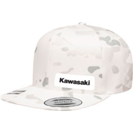 Kawasaki Snapback Hat - Camo White