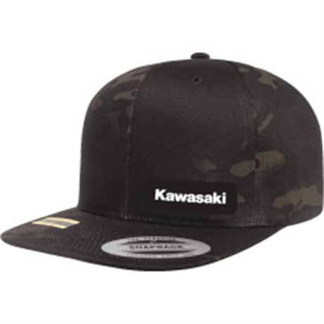 Kawasaki Snapback Hat - Camo Black